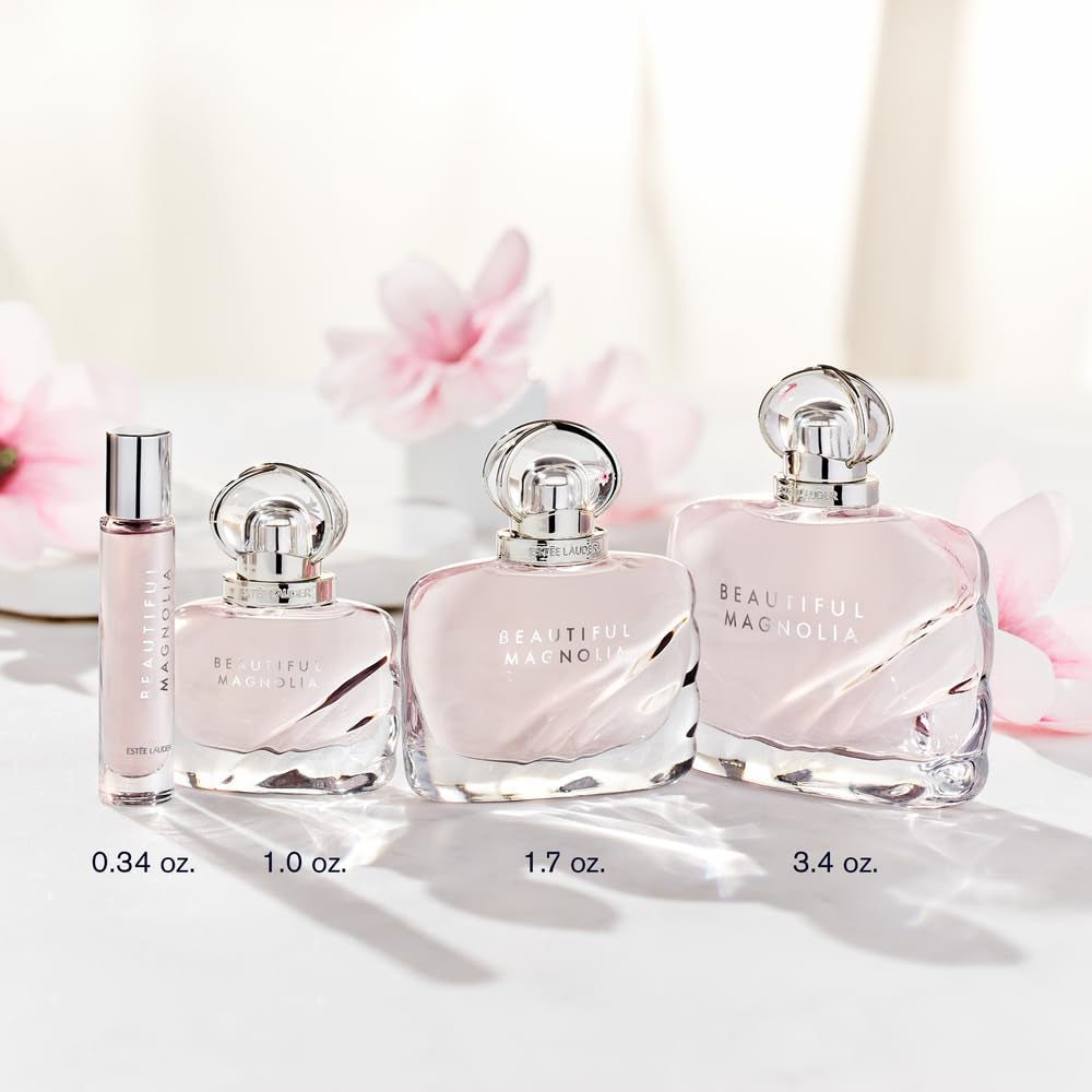Beautiful Magnolia Eau De Parfum Spray with Notes of Lush Magnolia, Solar Gardenia, Warm Woods & Luminous Musk | Perfumes for Women